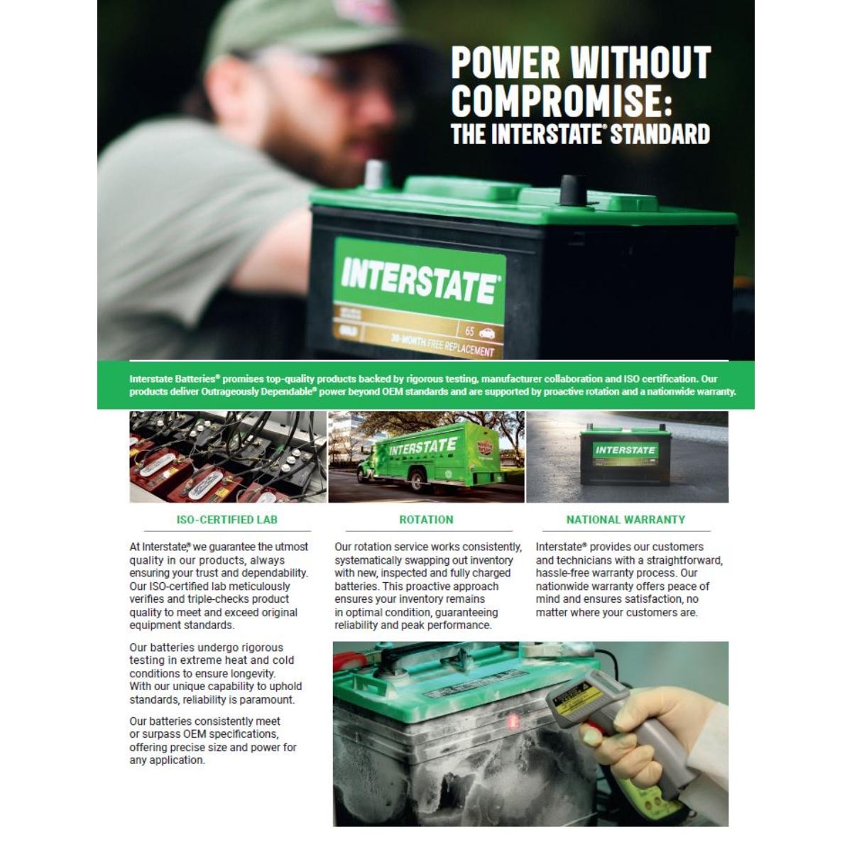 SELL SHEETS - INTERSTATE STANDARD QUALITY - 25 PK - Interstate Batteries
